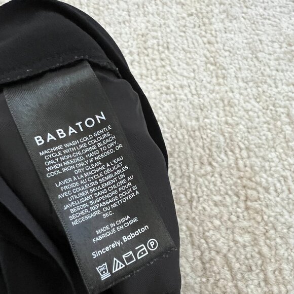 Aritzia Babaton Conan Pull On Cropped Black Trousers Work Pants 4 - Picture 9 of 10